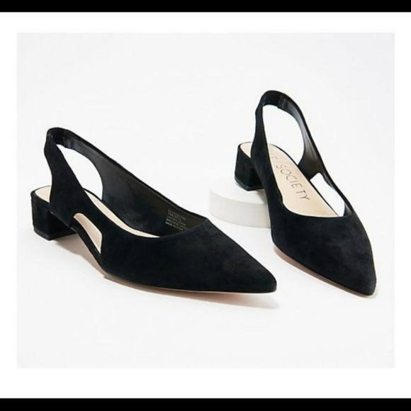 Sole Society Suede Sling-Back‎ Pumps-Manalynn - Picture 1 of 9